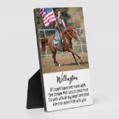 馬メモリアル記念悔やみや弔慰引用文馬損 フォトプラーク (側面)