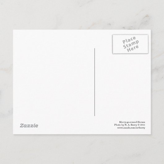 馬メリーの行商 ポストカード (裏面)