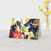 馬メリー カード (黄色い花)