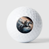 馬モダンのカウボーイ ゴルフボール (正面)