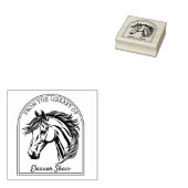 馬モダン本の図書館から ラバースタンプ (押印)