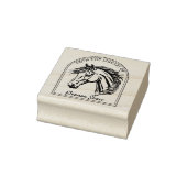 馬モダン本の図書館から ラバースタンプ (スタンプ)