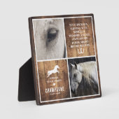 馬モダン素朴記念フォトコラージュ フォトプラーク (正面)