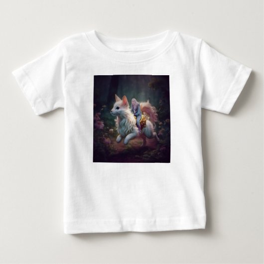 馬ユニーク乗り ベビーTシャツ (正面)