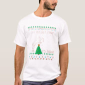 馬ライダーエクエストランカウボーイ醜いクリスマス汗 Tシャツ (正面)