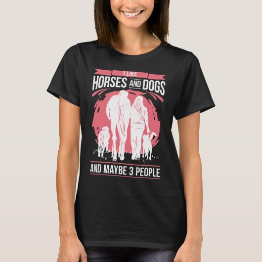馬ライダー – 馬&;犬 – 乗馬 tシャツ (正面)