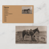 馬ラングラー1910年 名刺 (正面/裏面)