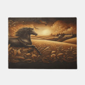 馬ランニングのスルーフィールド ドアマット (正面)