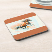 馬ランニングの水の無料色 コースター (左側)