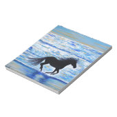 馬ランニングの自由は海の絵画近く ノートパッド (回転)