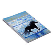 馬ランニングの自由は海の絵画近く ノートブック (右側)