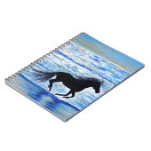 馬ランニングの自由は海の絵画近く ノートブック (左側)