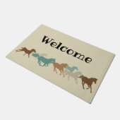 馬ランニング歓迎マット ドアマット (アングル)