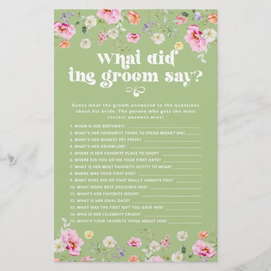 馬丁は馬丁がセージ緑の野草花試合を何と言ったか (正面)