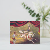 馬上でアクロバットを演じるサーカスのポスター ポストカード (スタンド正面)