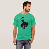 馬上のギターの英雄のロデオのカウボーイ Tシャツ (正面フル)