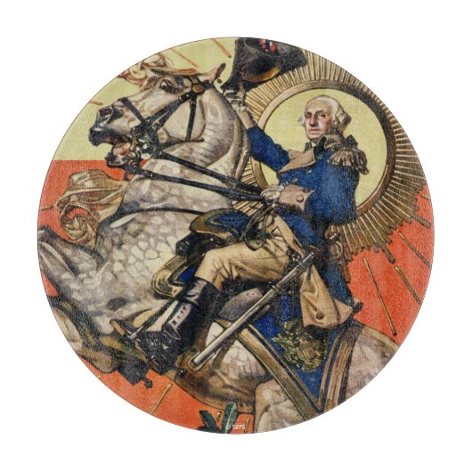 馬上のジョージ・ワシントン カッティングボード (正面)