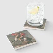 馬上のナポレオン、サン・ベルナール峠の戦い ストーンコースター (横)