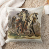 馬上のブラックフットのインディアンは、Vol.からの19をめっきします クッション (ブランケット)