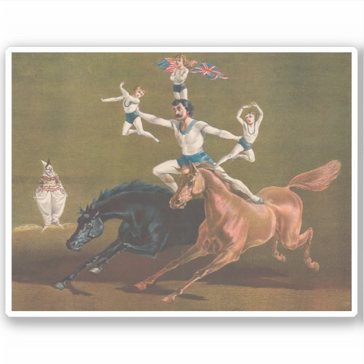 馬上の曲芸師。 シール (正面)