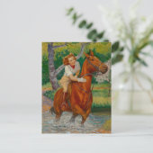 馬上の美女 1960年代のピンナップ・ガール ポストカード (スタンド正面)