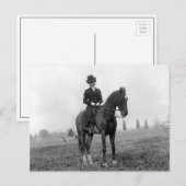 馬上の貴婦人、1912年 ポストカード (正面/裏面)