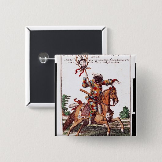 馬上の道化師 缶バッジ (正面&裏面)