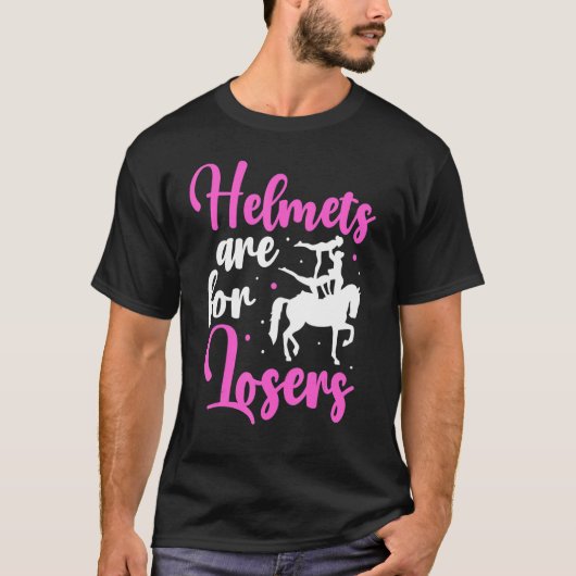 馬上の飛越はヘルメットなんかいらない Tシャツ (正面)