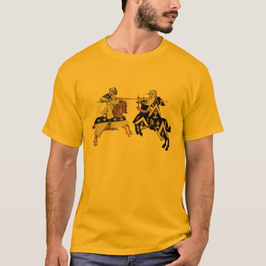 馬上槍試合をしている騎士 Tシャツ (正面)