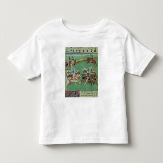 馬上槍試合をする教授騎士 トドラーTシャツ (正面)