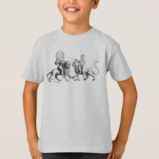 馬上槍試合をする月への反対の日曜日 Tシャツ (正面)