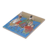 馬上渡河雄宮人（1839年） タイル (側面)