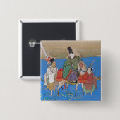 馬上渡河雄宮人（1839年） 缶バッジ (正面&裏面)