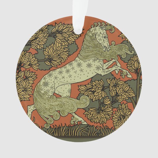 馬中世の芸術工芸品アールヌーボー オーナメント (正面)