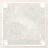 馬中世の芸術工芸品アールヌーボー ガラスコースター (裏面)