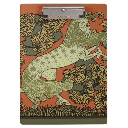 馬中世の芸術工芸品アールヌーボー クリップボード (正面)