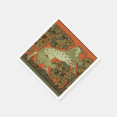 馬中世の芸術工芸品アールヌーボー スタンダードカクテルナプキン (角)