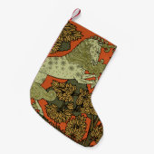 馬中世の芸術工芸品アールヌーボー スモールクリスマスストッキング (正面 (吊り時))