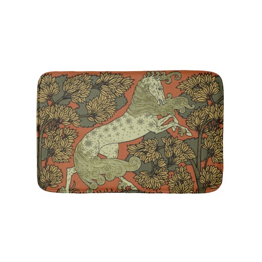 馬中世の芸術工芸品アールヌーボー バスマット (正面)