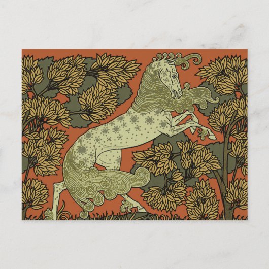 馬中世の芸術工芸品アールヌーボー ポストカード (正面)