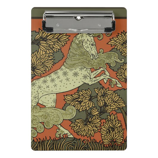 馬中世の芸術工芸品アールヌーボー ミニクリップボード (正面)