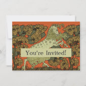 馬中世の芸術工芸品アールヌーボー 招待状 (正面)