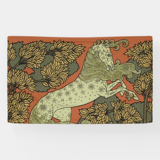馬中世の芸術工芸品アールヌーボー 横断幕 (横)