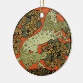 馬中世アーツクラフツ新しい セラミックオーナメント (左)