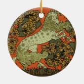 馬中世アーツクラフツ新しい セラミックオーナメント (裏面)