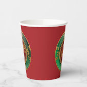 馬中国ののジェイド新年 紙コップ (左)