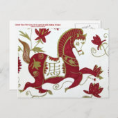 馬中国の星占い葉書 ポストカード (正面/裏面)