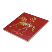 馬中国の〔占星術の〕十二宮図占星術星座 タイル (側面)