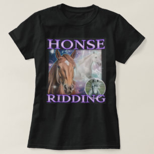 馬乗りジョーク 馬 メンズ レディース Tシャツ