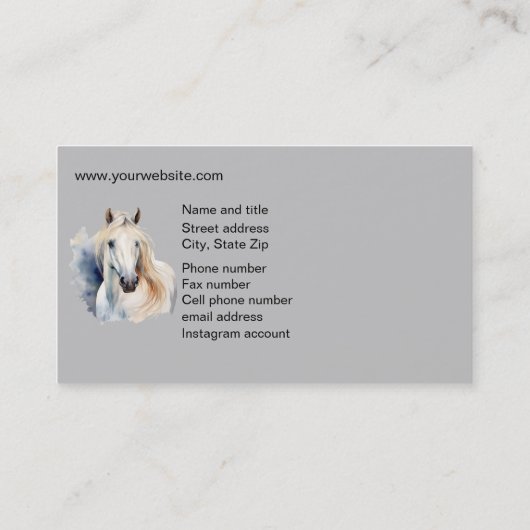 馬乗り名刺 名刺 (裏面)